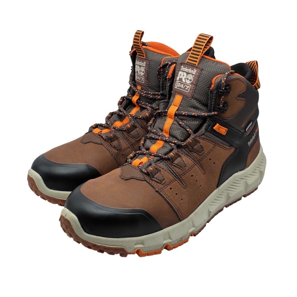 Timberland Pro Tempe Alloy Safety Toe Waterproof Work Boots Men's 12 Brown NEW